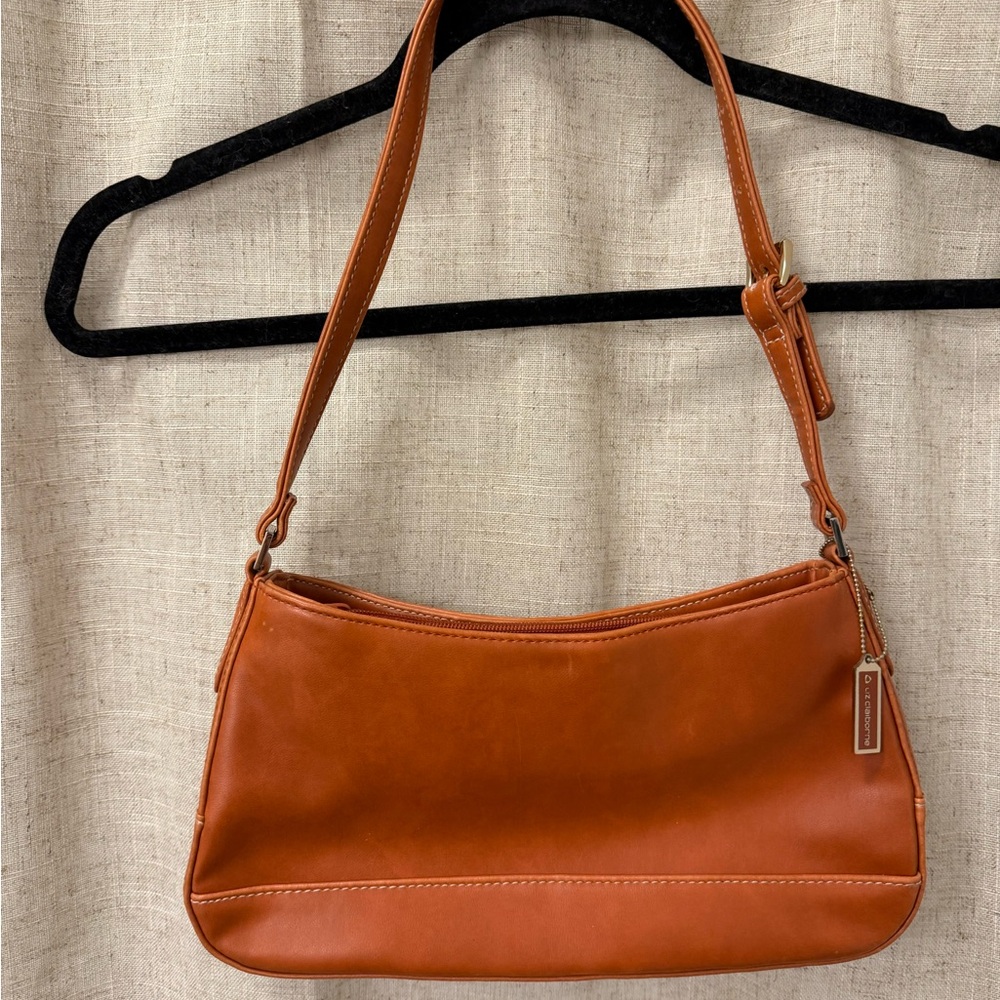 Liz Claiborne Tan Faux Leather Shoulder Bag